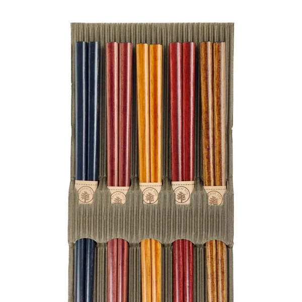 caja de palillos de madera japoneses