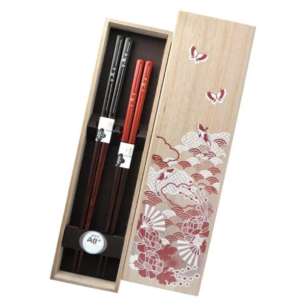 palillos japoneses en caja Sanshun
