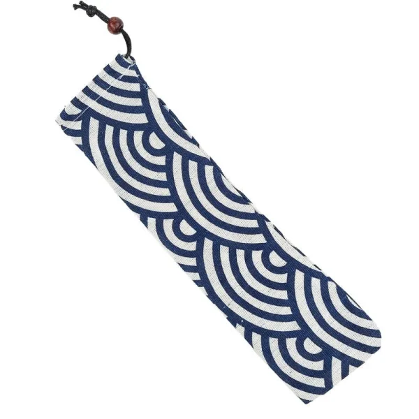 estuche para palillos japoneses Seigaiha