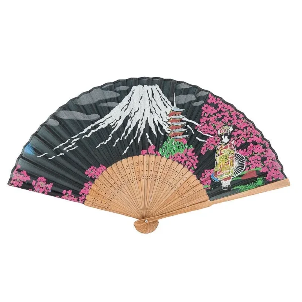 abanico japonés de seda