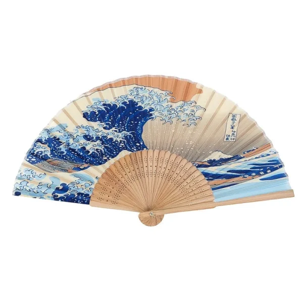 abanico japonés La gran ola de Kanagawa