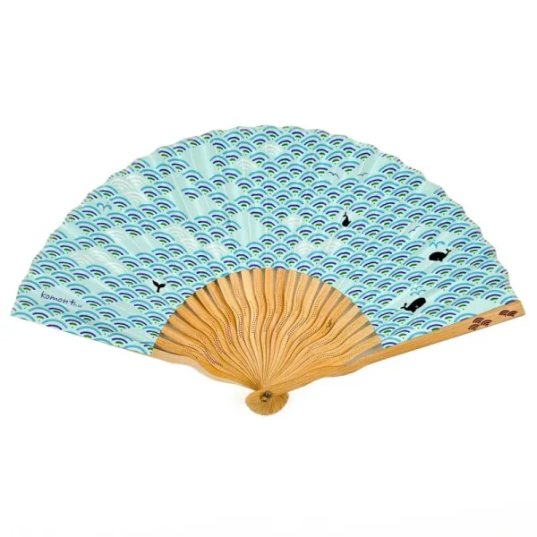 abanico Seigaiha de diseño japonés
