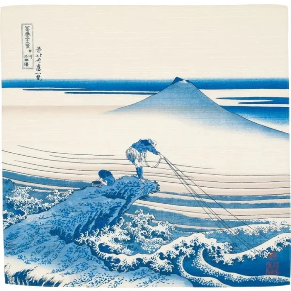 furoshiki monte fuji azul