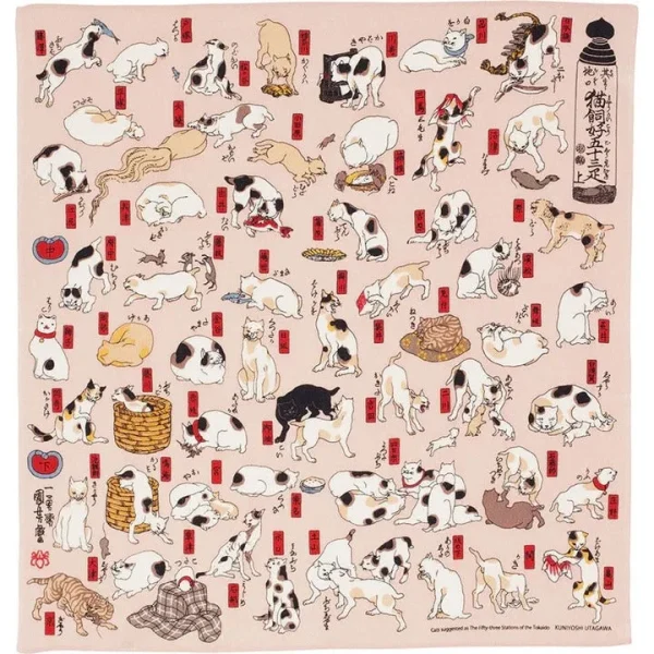 gran gato japonés furoshiki