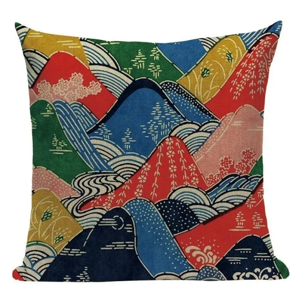 funda de cojín japonesa yama