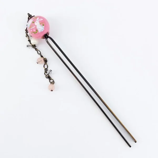 ornamento kanzashi usagi japonés