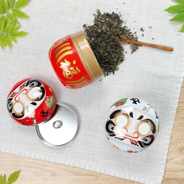 cajas de té de metal Daruma