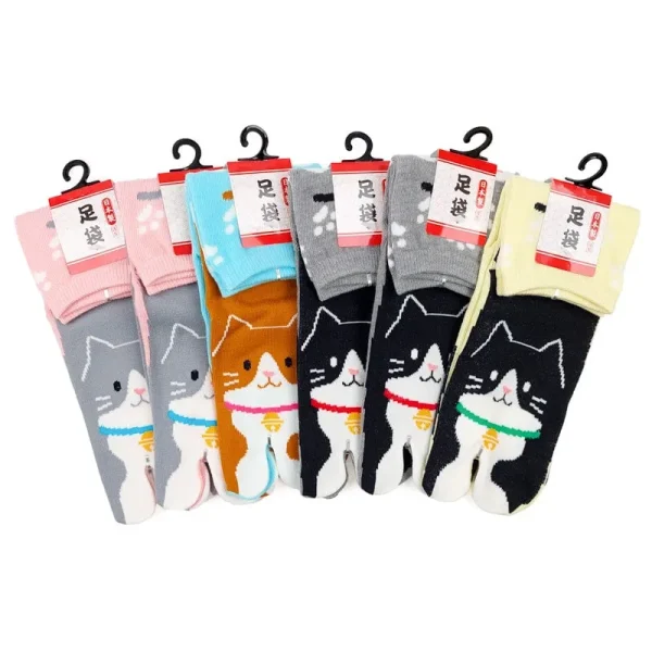 calcetines tabi neko multicolor