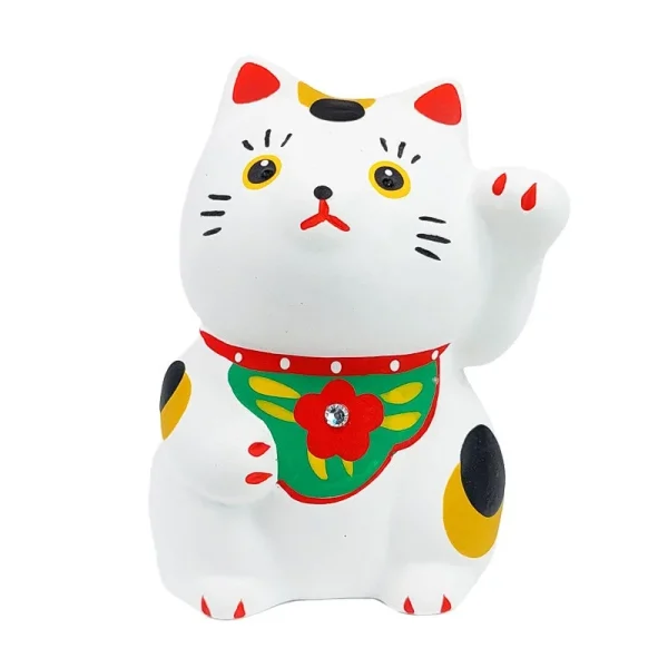 gato de la suerte de cerámica Maneki Neko