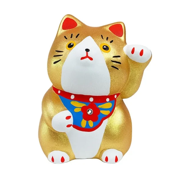gato de la suerte dorado