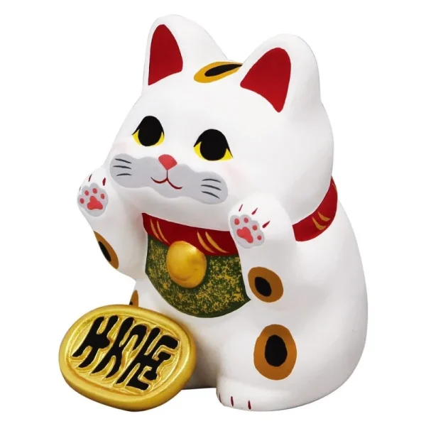 gato de la suerte Kawaii blanco