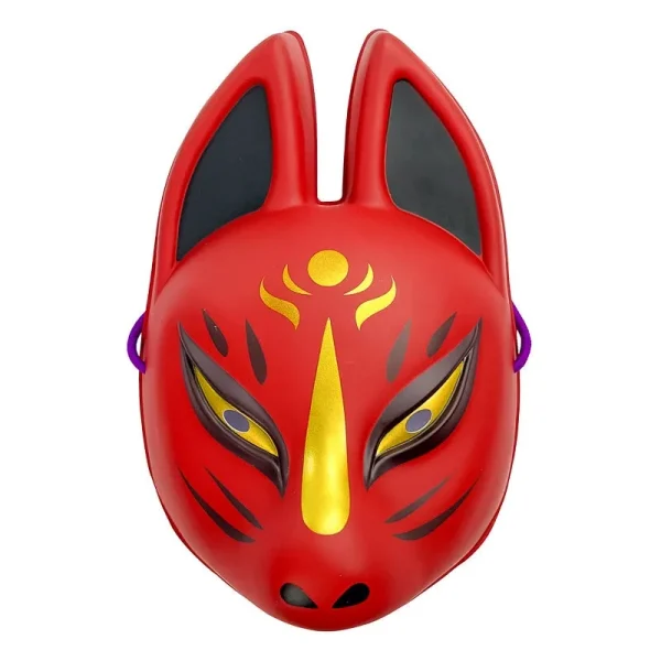 máscara kitsune roja japonesa