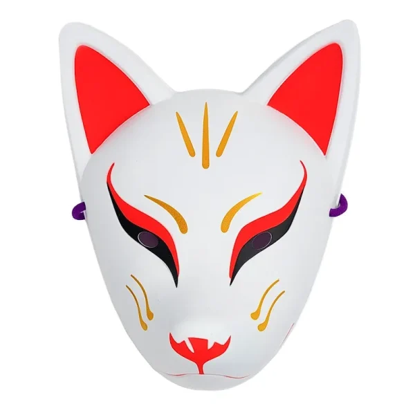 máscara de zorro blanco Japón