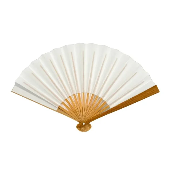 mini abanico japonés blanco