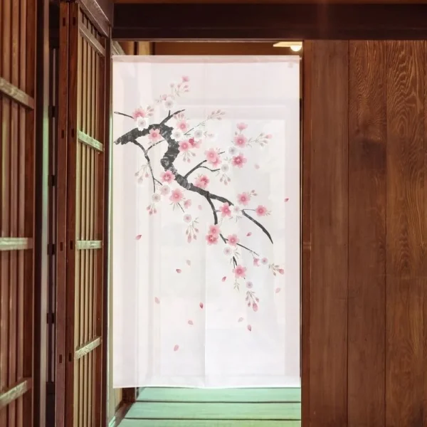 noren japonés flor de cerezo