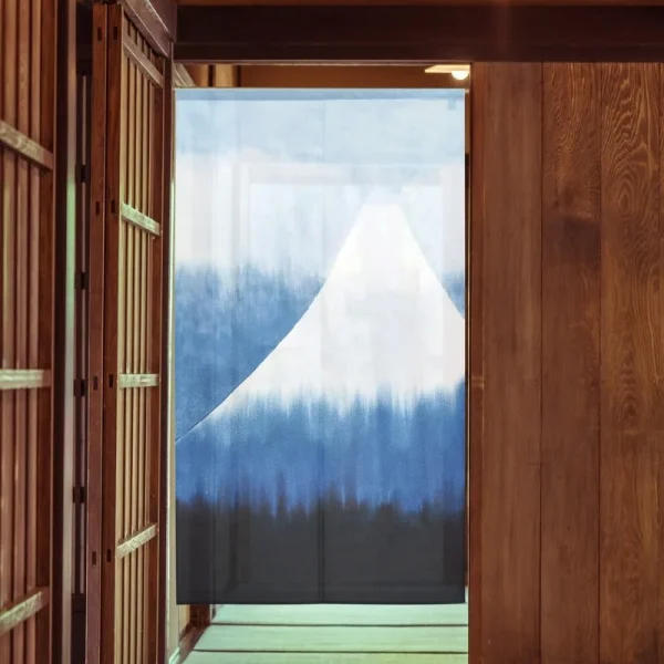 noren japonés Fuji azul
