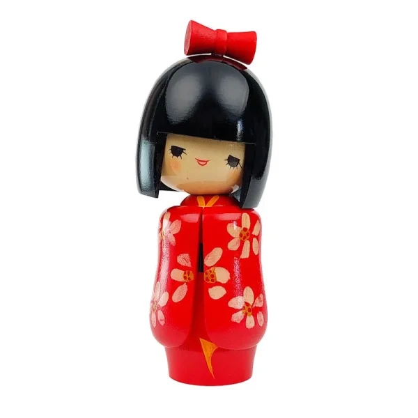 figura Kokeshi de madera
