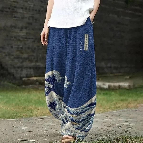 pantalones japoneses cómodos y sueltos