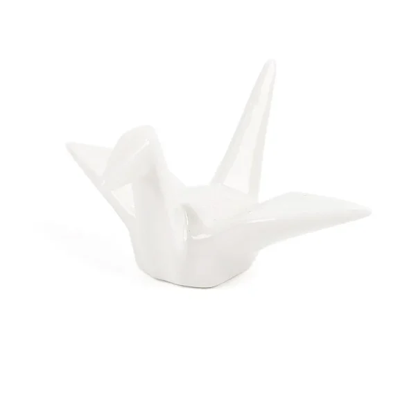 portador de palillos origami blanco