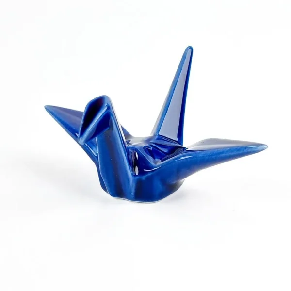 portapalos de origami azul