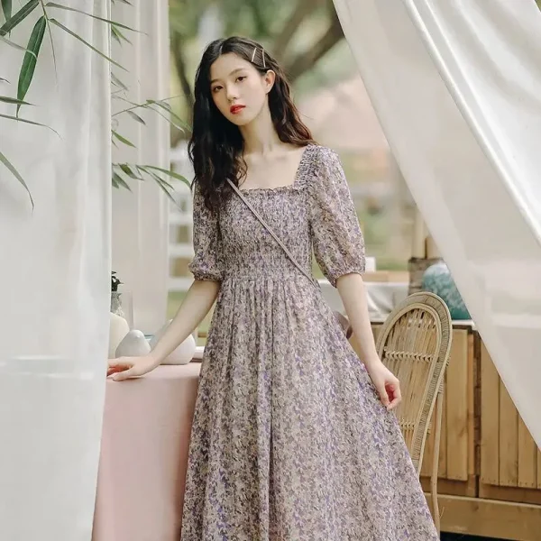 vestido japonés largo moderno