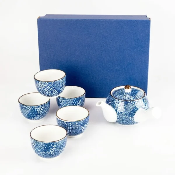 juego de té japonés Kasuri