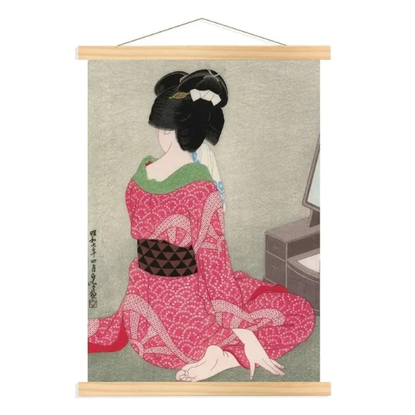 pintura de mujer japonesa