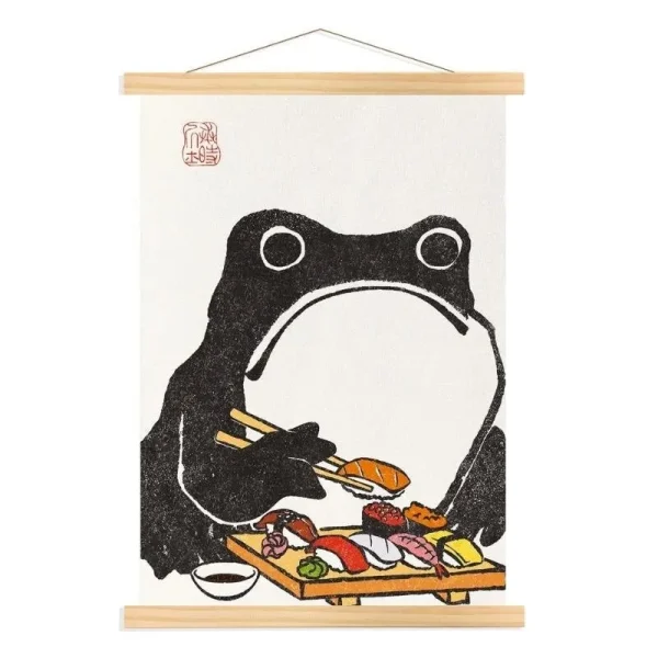 Pintura Japonesa Sushi Kaeru