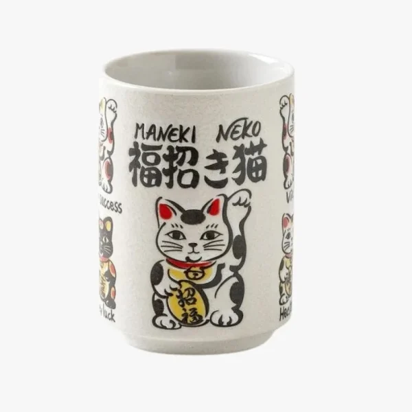 taza de cerámica Maneki Neko
