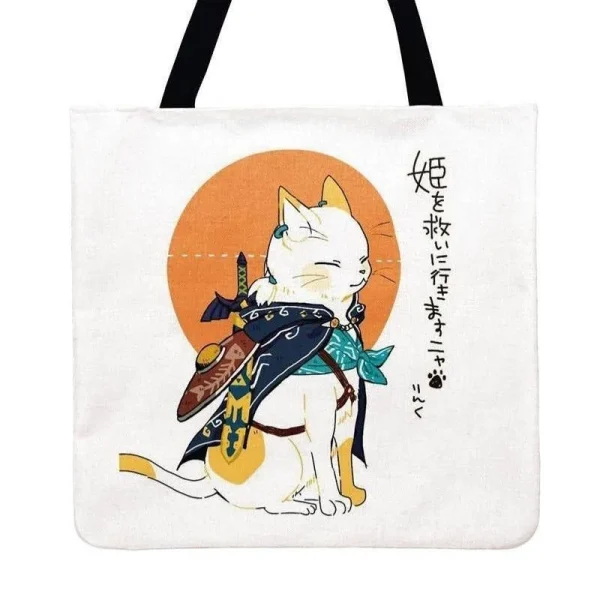 bolsa de mano con forma de gato japonés