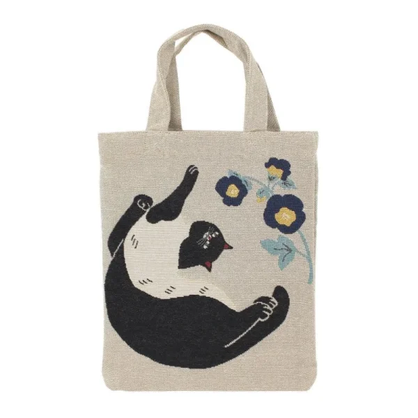 bolsa de mano gato japonés gris