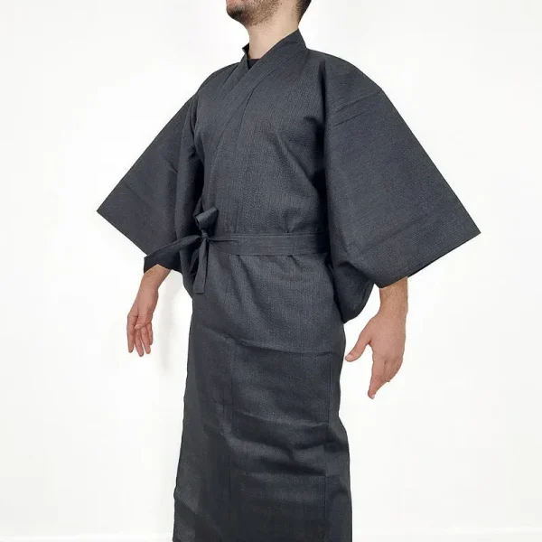 yukata japonesa negra para hombre